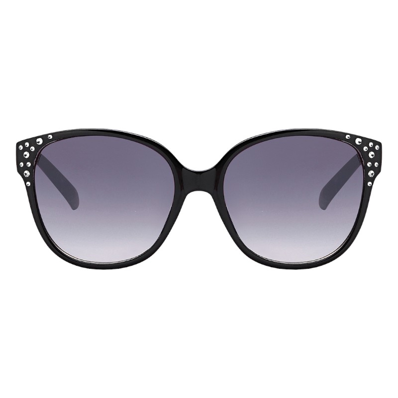 Locs Klassiske Sorte Dame Solbriller Med Diamanter – Eve | Mørke Fade Glas