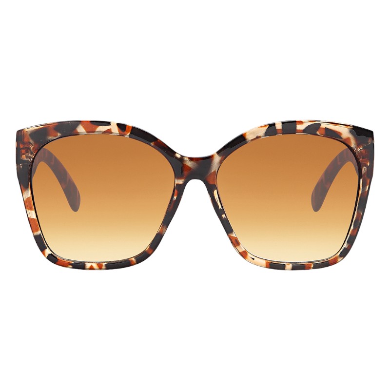 Locs Klassiske Store Brun Turtle Dame Solbriller Med Brede Stænger – Emily | Brune Fade Glas