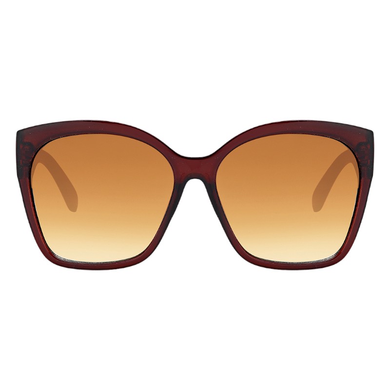 Locs Klassiske Store Brune Dame Solbriller Med Brede Stænger – Emily | Brune Fade Glas