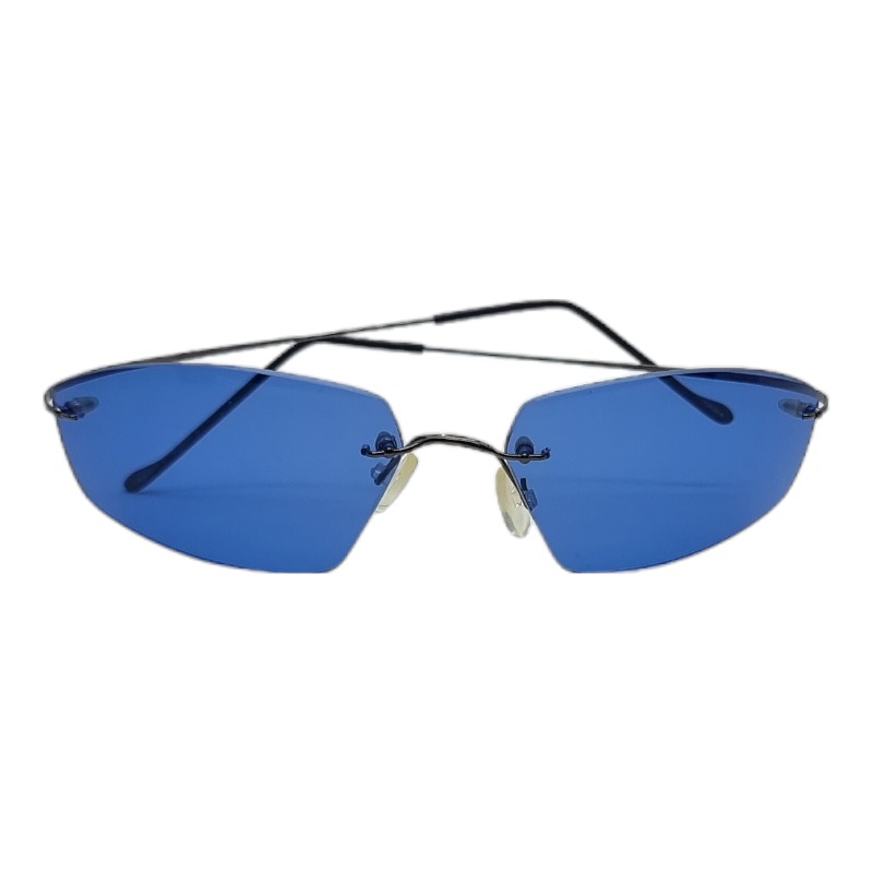 Locs Letvægts Y2K Solbriller Med Blå Glas | Manchester