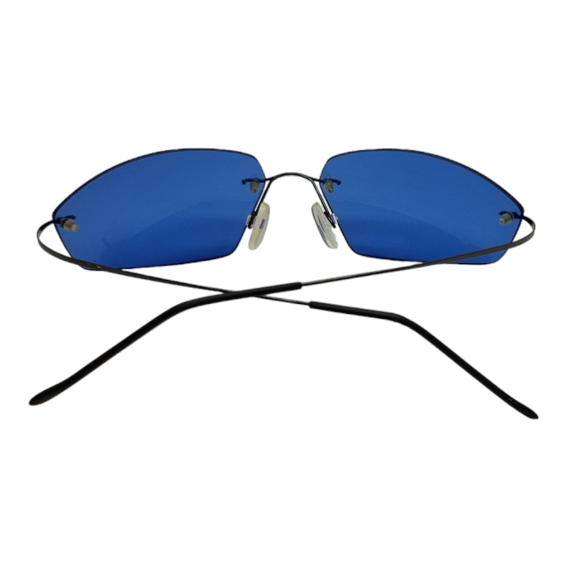 Locs Letvægts Y2K Solbriller Med Blå Glas | Manchester