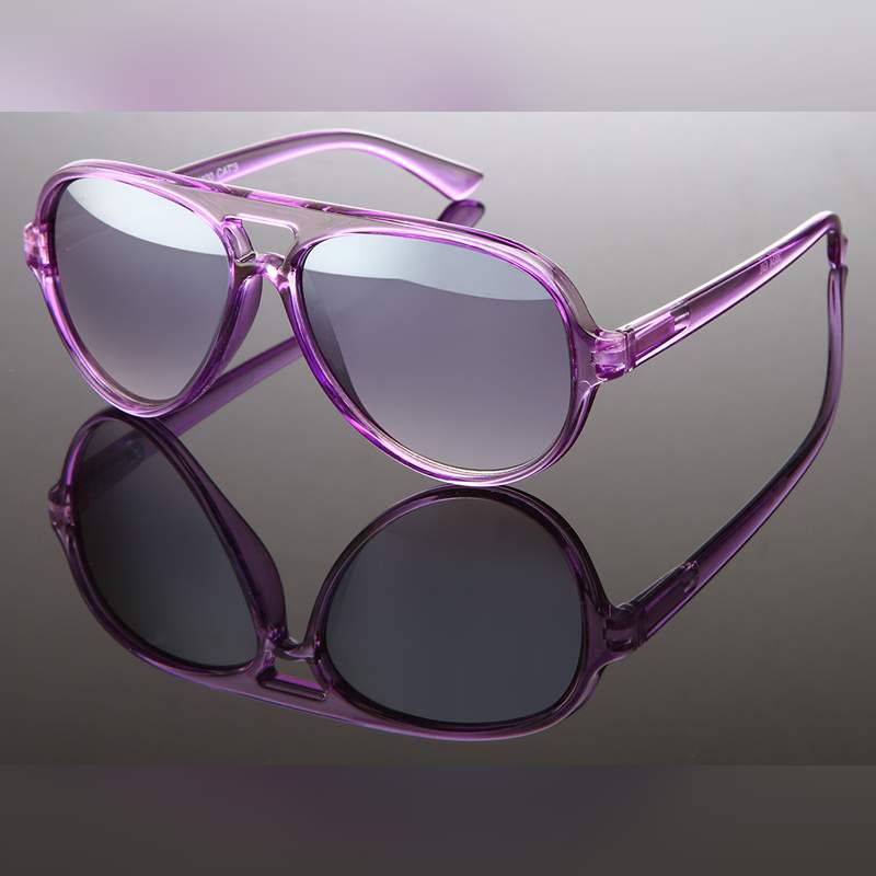 Locs Lilla Transparente Millionaire Solbriller I Aviator Stil – Giethoorn | Mørke Fade Glas