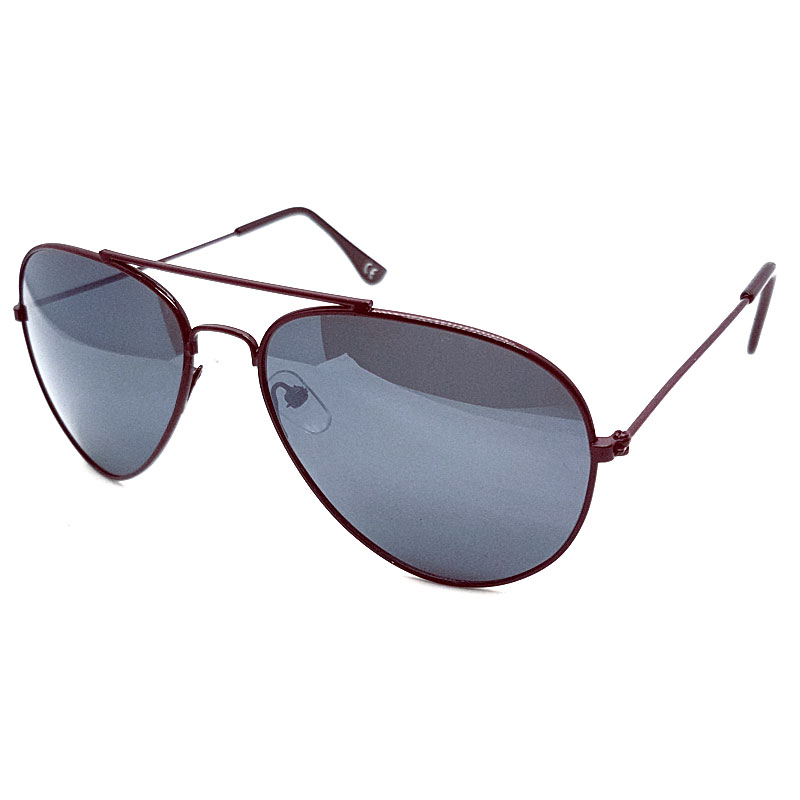 locs Aviator Solbriller – Bordeaux Rød