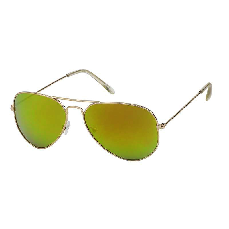 locs Aviator solbriller – Grøn-gule spejlglas