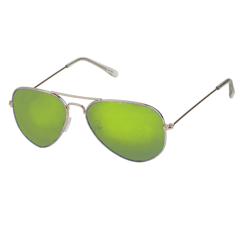 locs Aviator solbriller – Naples | Grøn-Gule spejlglas