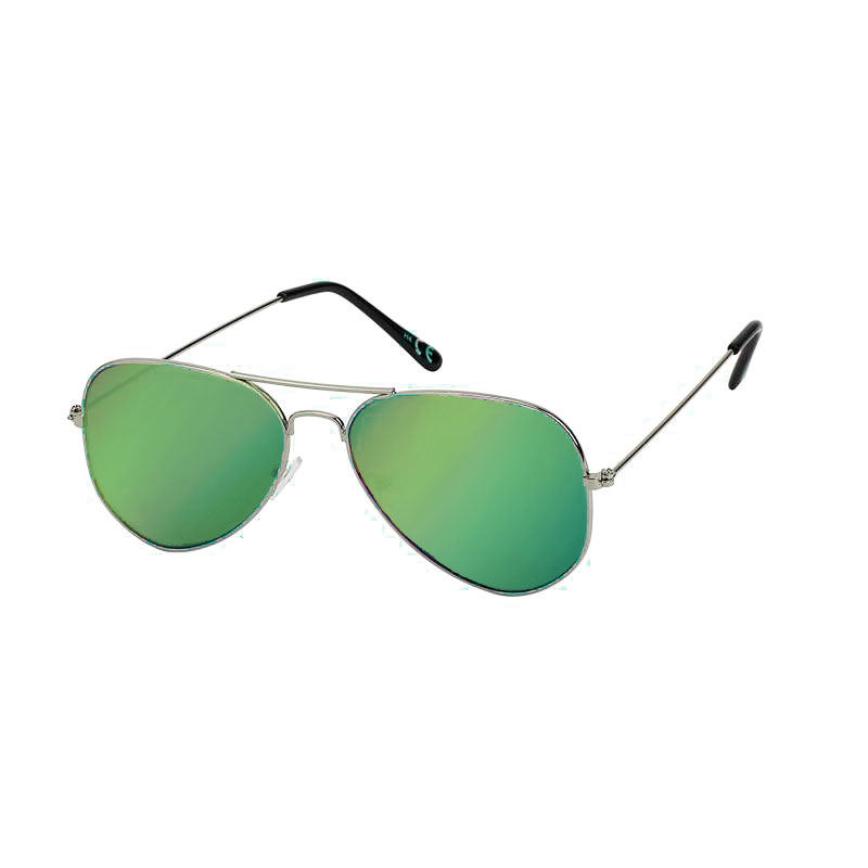 locs Aviator solbriller – Turquise-gul spejlglas