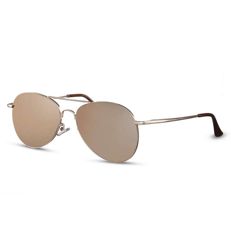 locs Aviator style solbriller – Guld spejl