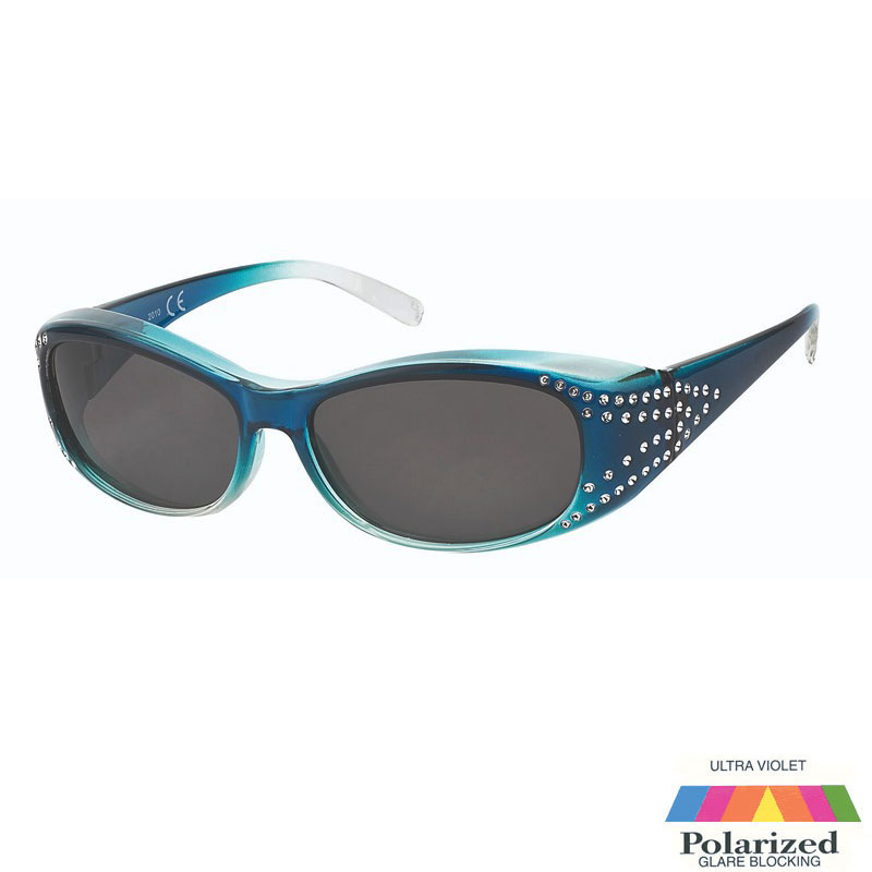 locs Blå Fit-Over Solbriller – Monaco | Mørke glas