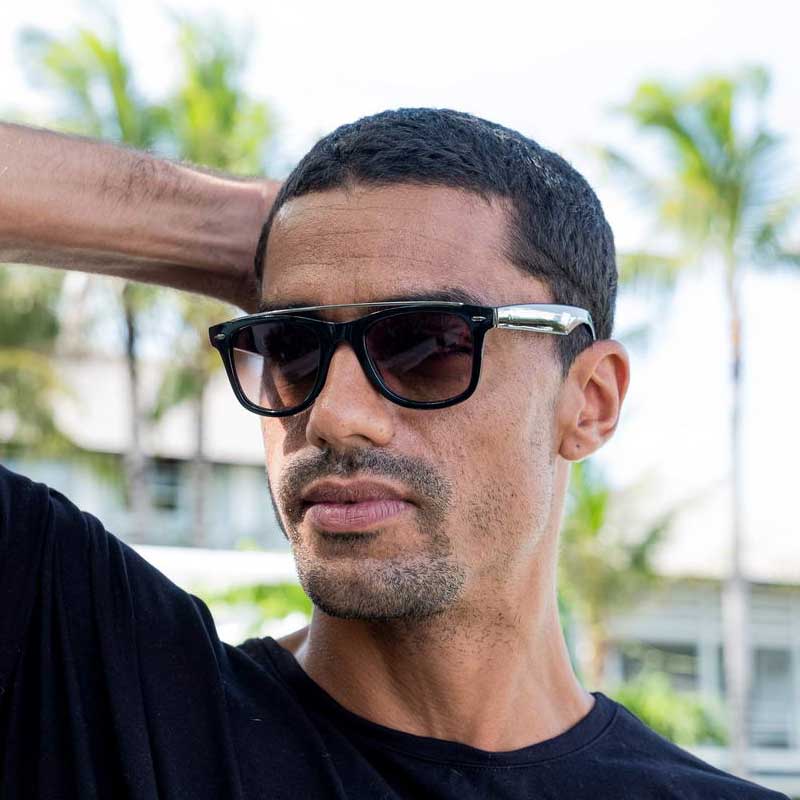 Locs Bridge Wayfarer Solbriller – Sorte