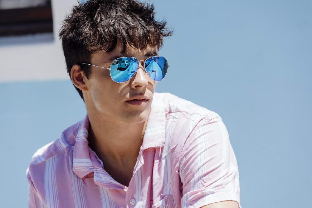 Locs Capraia Nasco – Guld Stel Og Blå Spejlglas