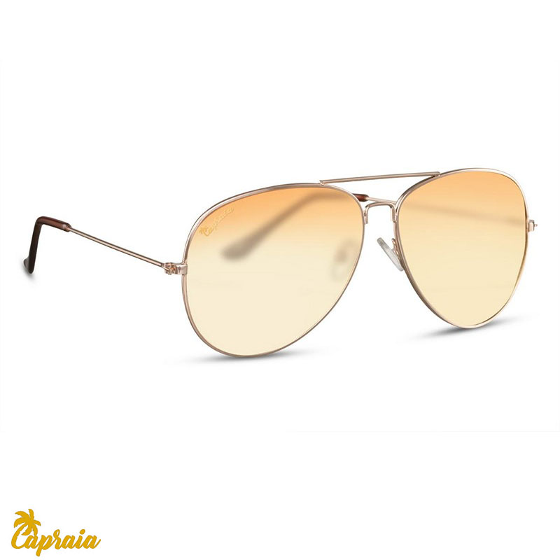 Locs Capraia Nasco – Guld Stel Og Lysebrune Glas