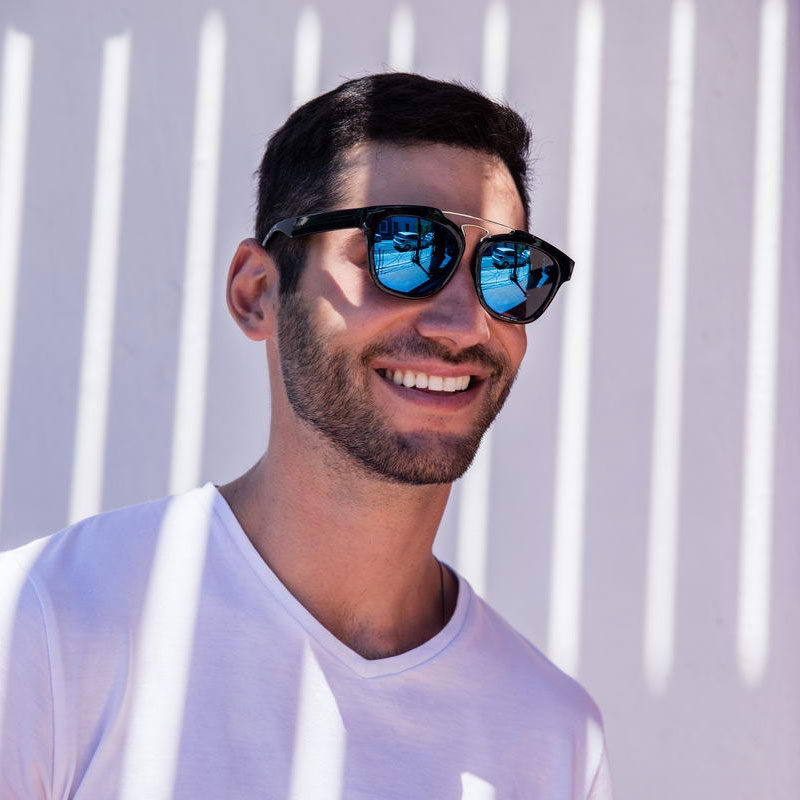 Locs Cold Blue Solbriller – Blå Spejlglas