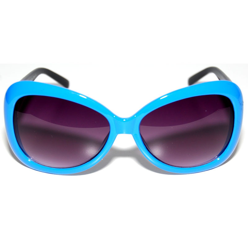 Locs Dame Solbriller Med Hjerter – Hvid Og Blå