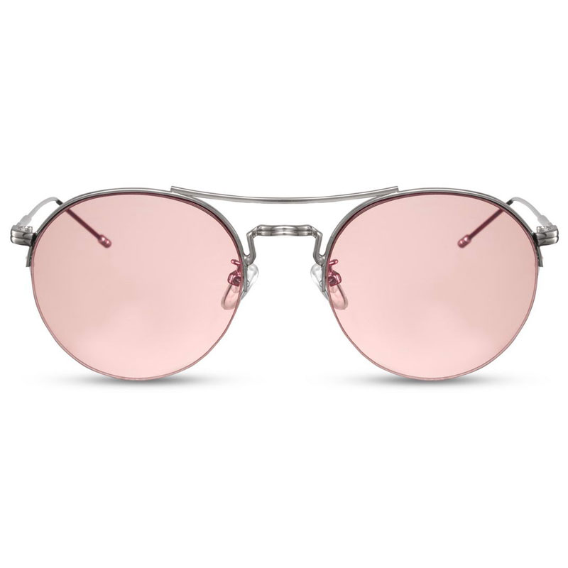 Locs Elegante Runde Solbriller – Lyserød