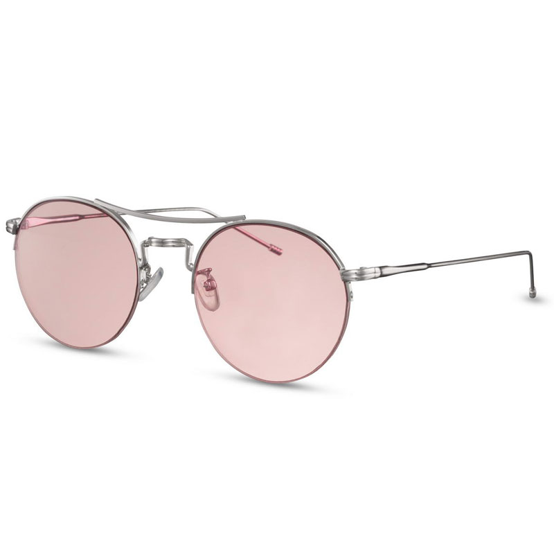 locs Elegante Runde Solbriller – Lyserød