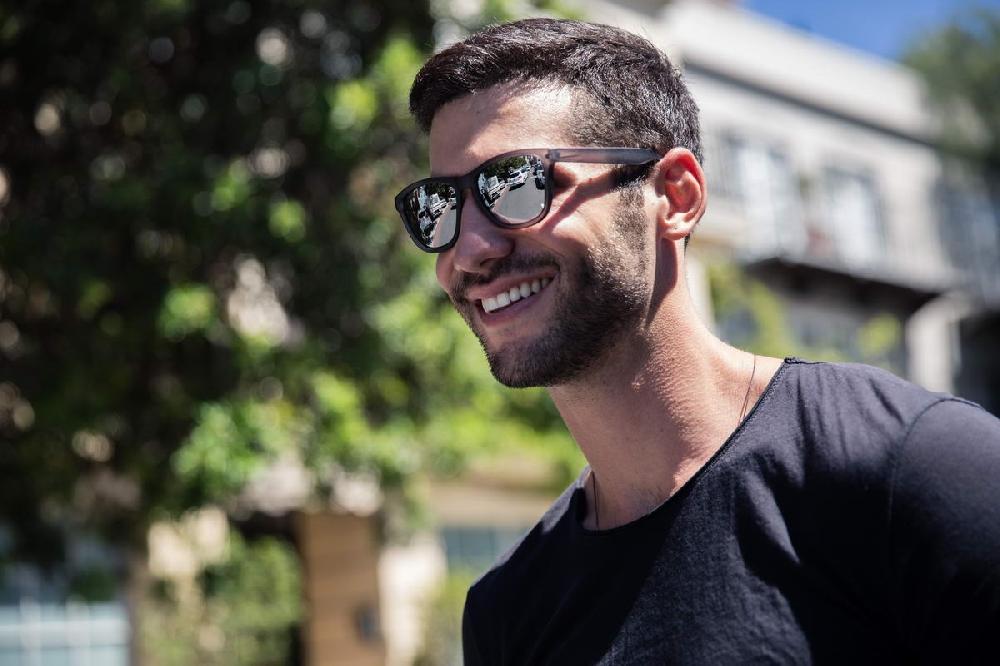 Locs Grå Wayfarer Style Solbriller – Sølv Spejlglas