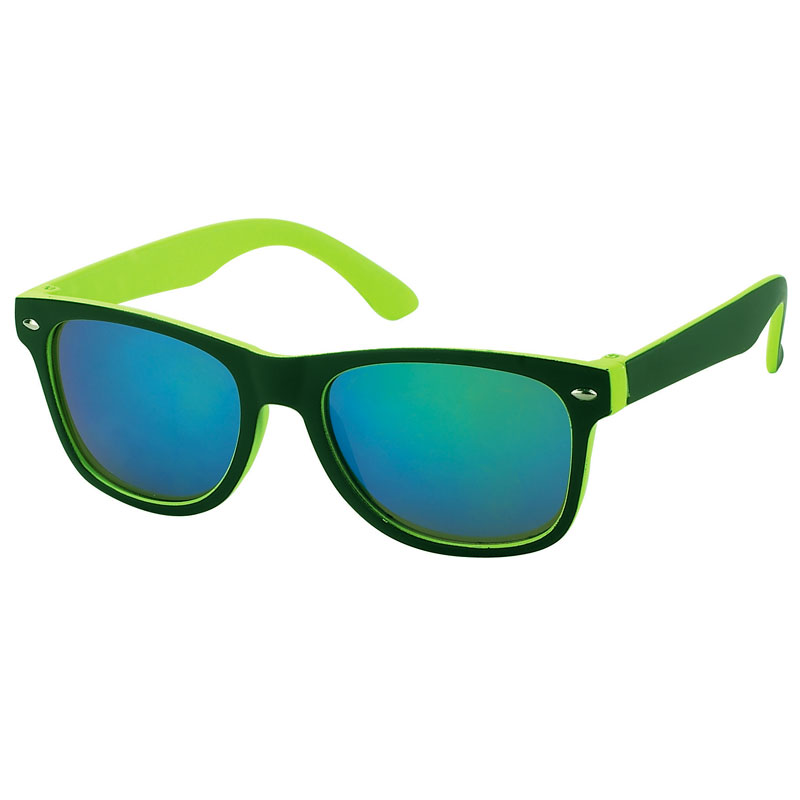 locs Grønne og sorte Wayfarer børnesolbriller