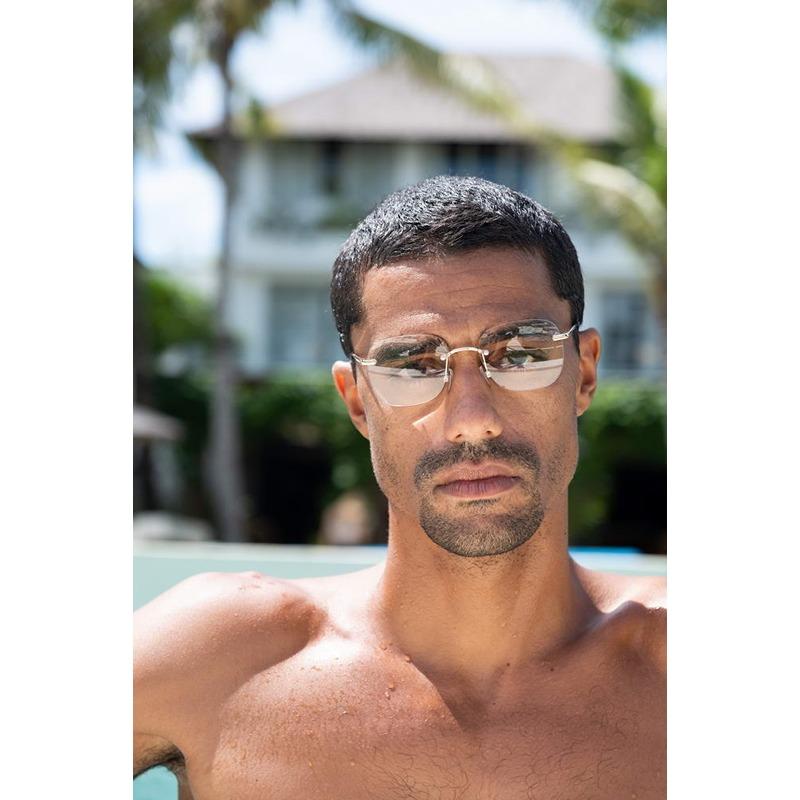 Locs Guld Metal Y2K Briller Uden Styrke