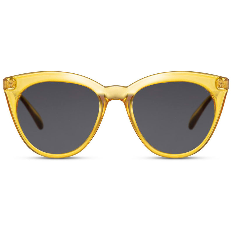 Locs Gule Cateye Dame Solbriller – Mørke Glas