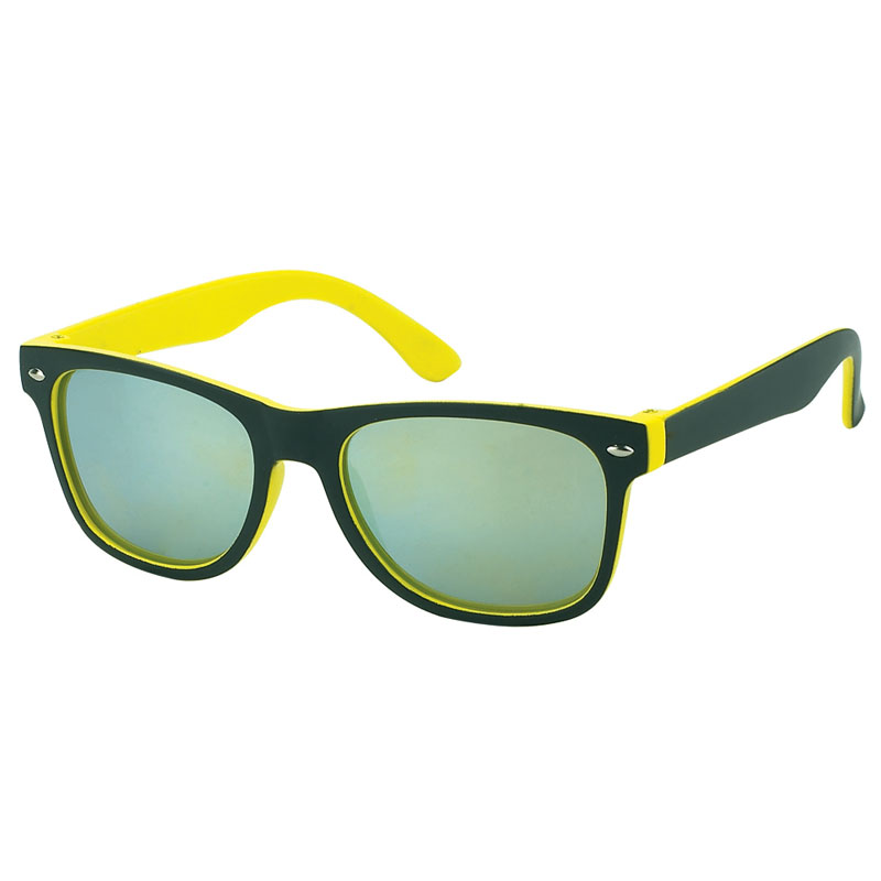 locs Gule og sorte Wayfarer børnesolbriller