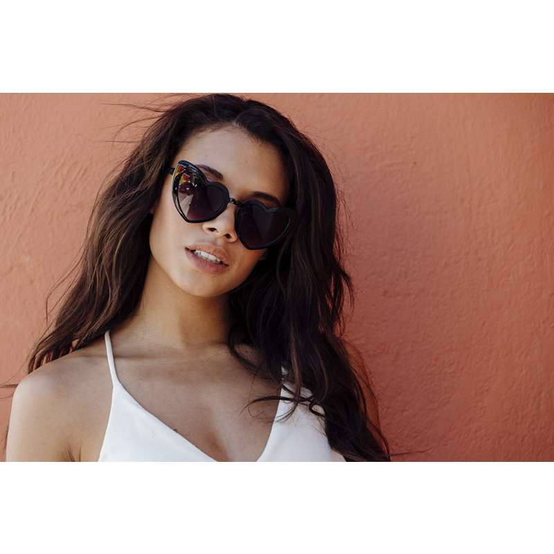 Locs Hjerte Solbriller – Sort