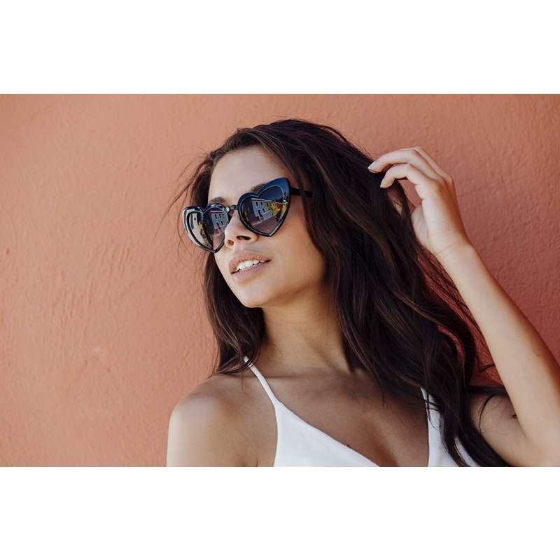 Locs Hjerte Solbriller – Sort