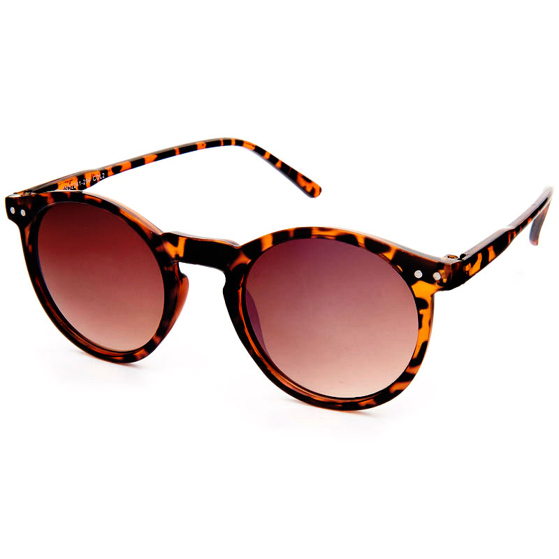 locs Klassisk rund solbrille – Brun