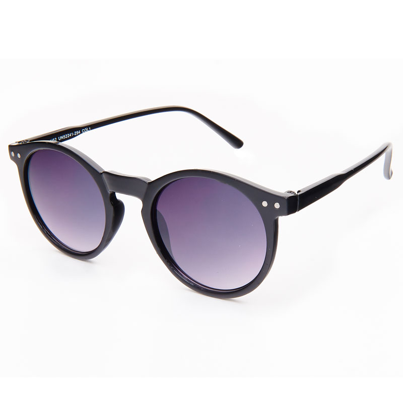 locs Klassisk rund solbrille – Sort