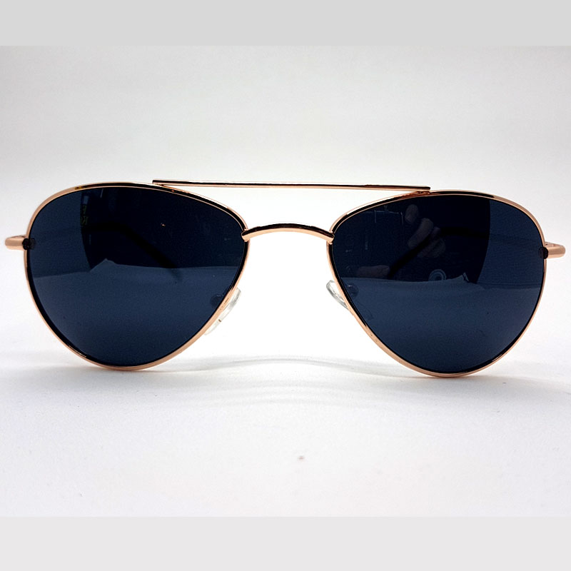 Locs Lille Kurvet Aviator Solbrille – Kobberfarvet