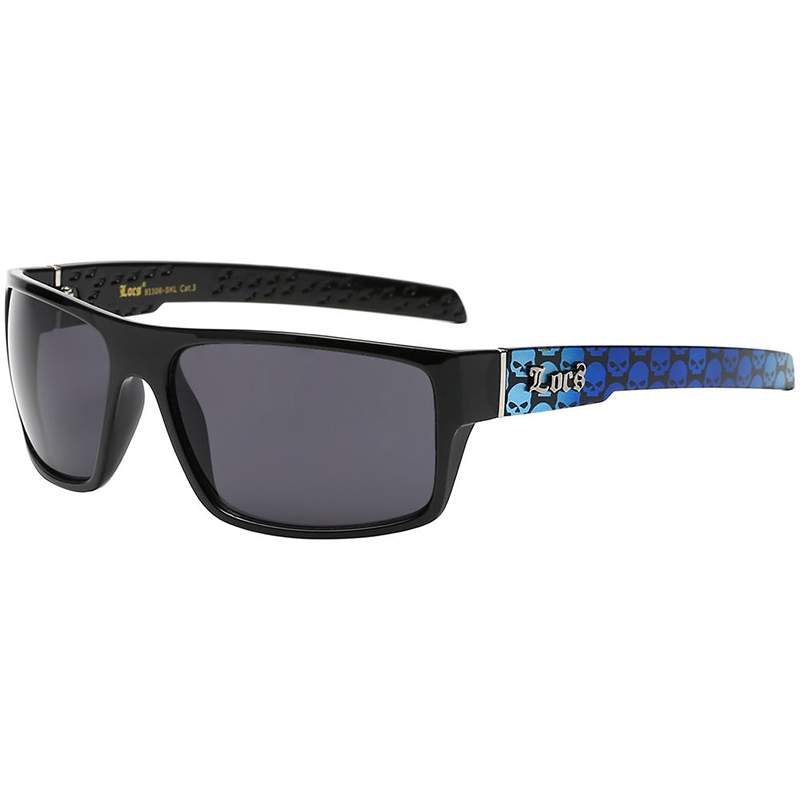 locs Locs Solbriller – Black Vato Skull | Blå