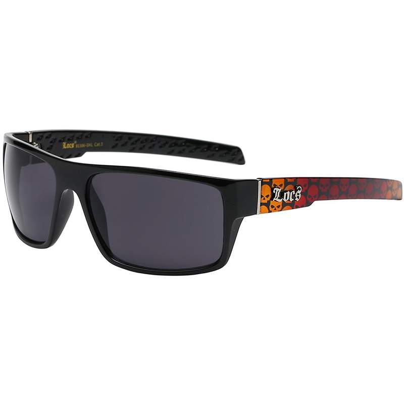 locs Locs Solbriller – Black Vato Skull | Rød
