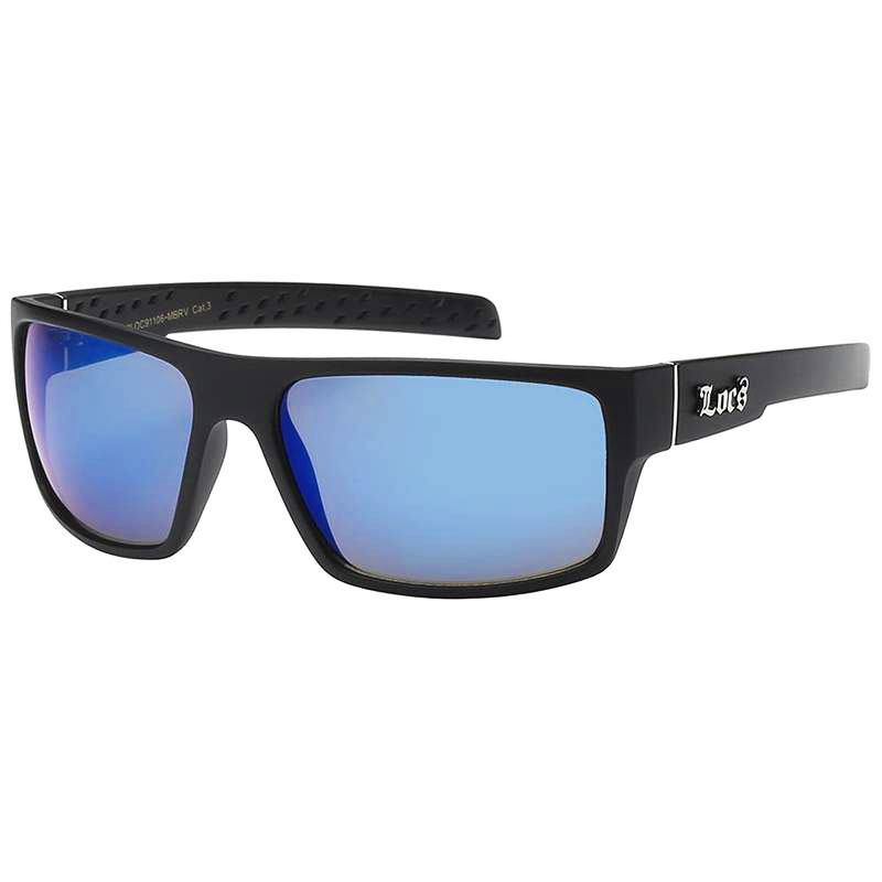 locs Locs Solbriller – Mat Black Vato | Blå Spejlglas