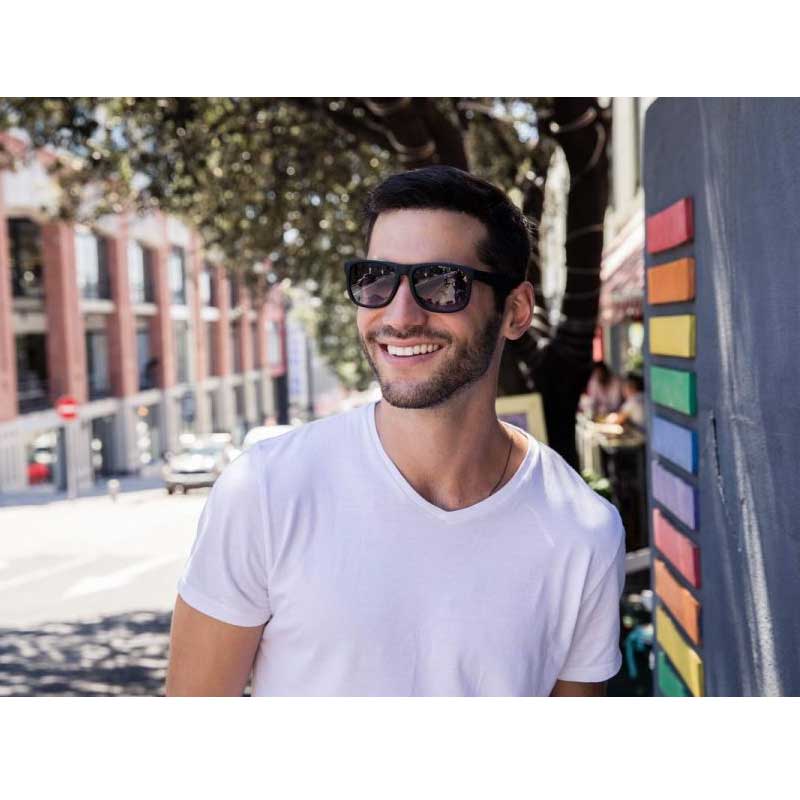 Locs Matsorte Wayfarer Champ Solbriller – Mørke Glas