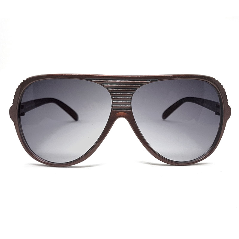 Locs Millionaire Stripe Solbriller – Brun Kobber