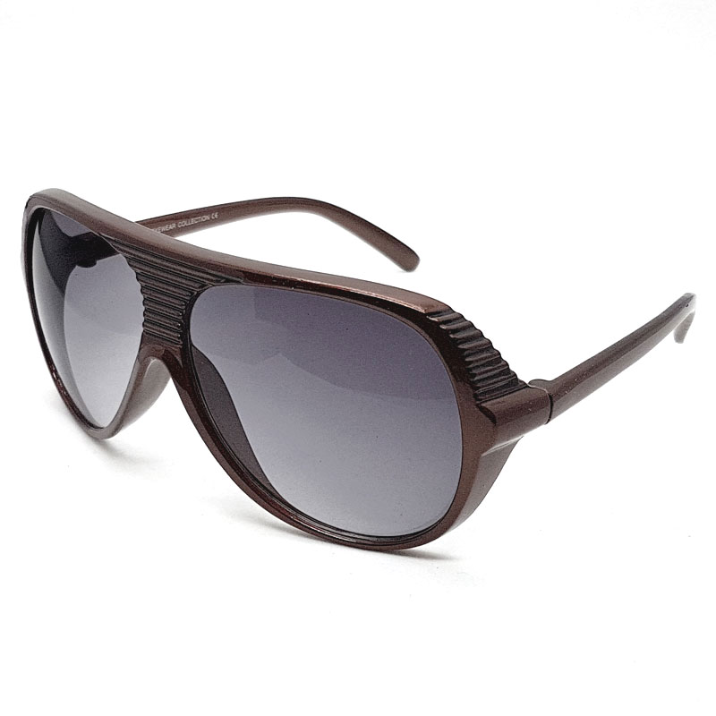 locs Millionaire Stripe Solbriller – Brun Kobber