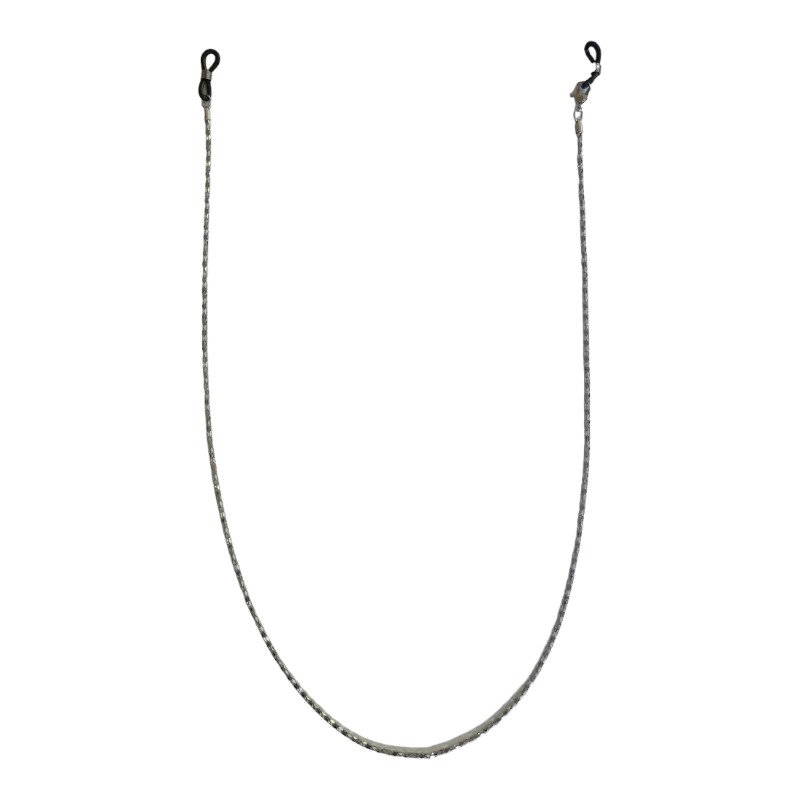 locs Mørk sølv Brillekæde – Design 2