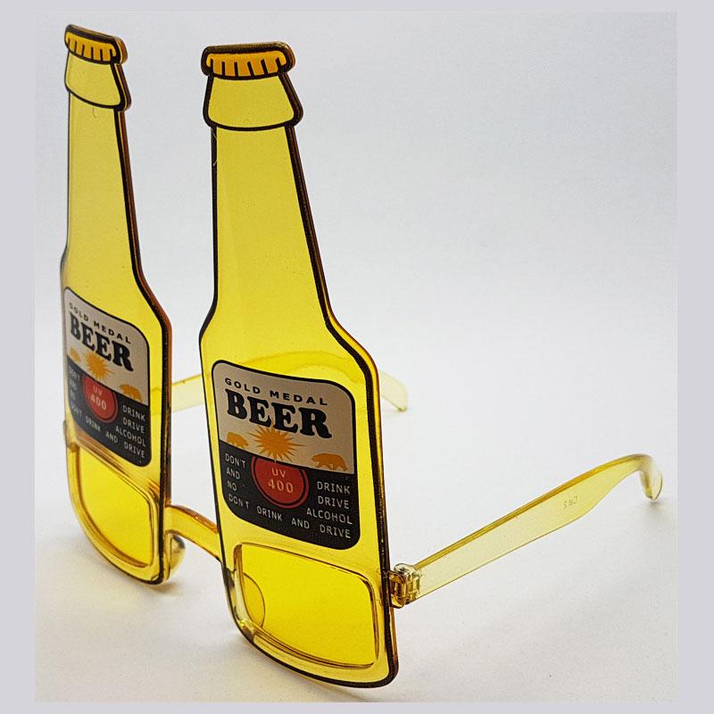 Locs Øl Briller – Gul ølflaske