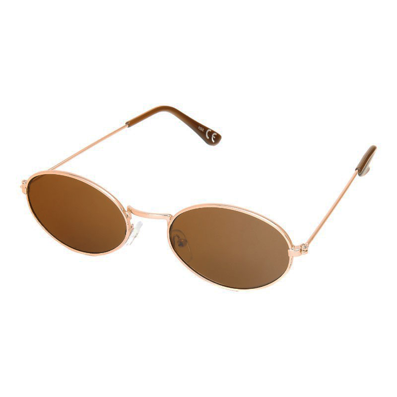 locs Ovale Solbriller – Guld stel | Brune glas