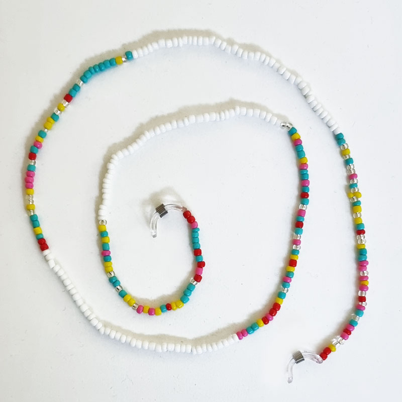 locs Perle Brillekæde – Hvidt design