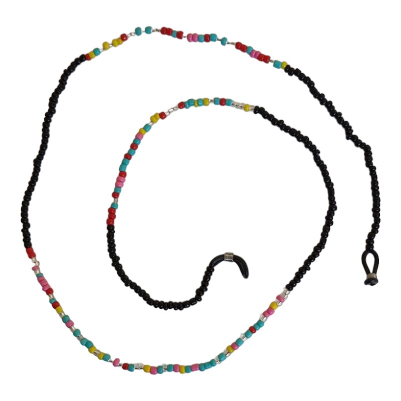 Locs Perle Brillekæde – Sort Design