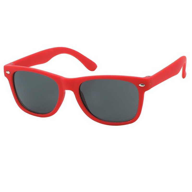 locs Røde Wayfarer børnesolbriller – Mørke glas