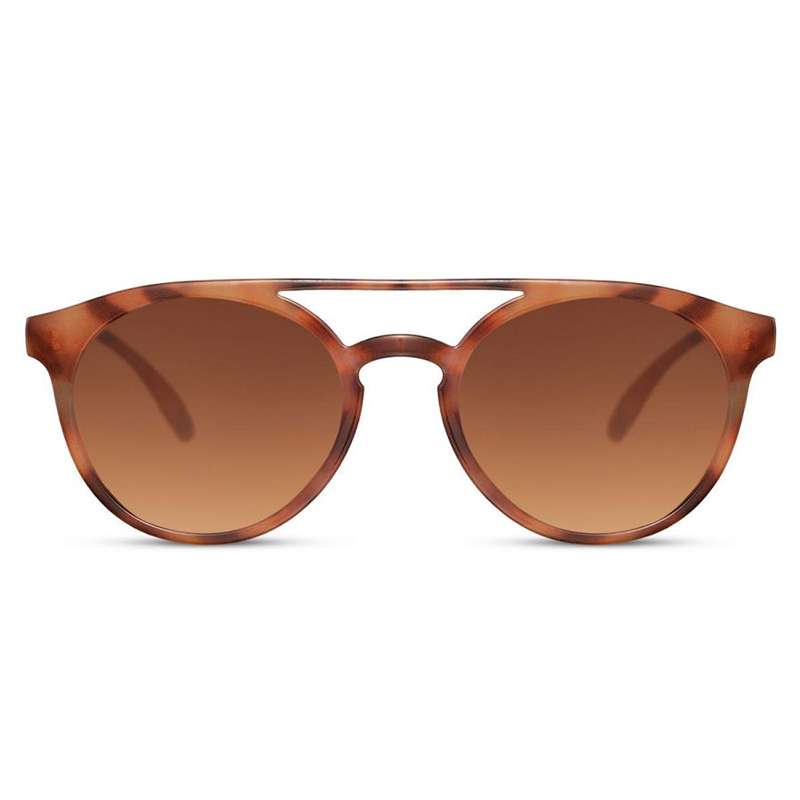 Locs Rund Brun Turtle Solbriller – Brune Glas