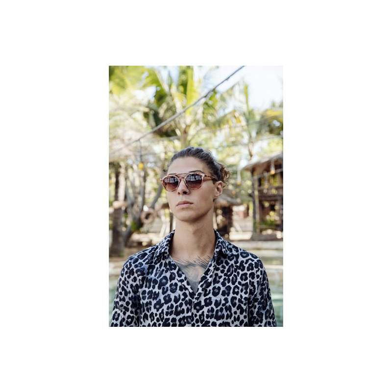 Locs Rund Brun Turtle Solbriller – Brune Glas