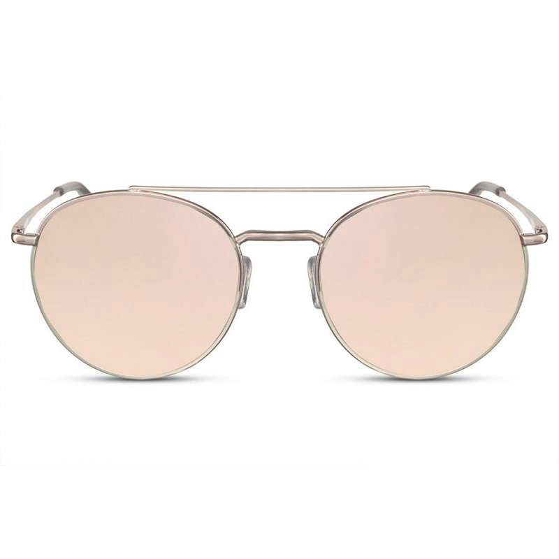 Locs Runde Aviator Solbriller – Guld Spejlglas