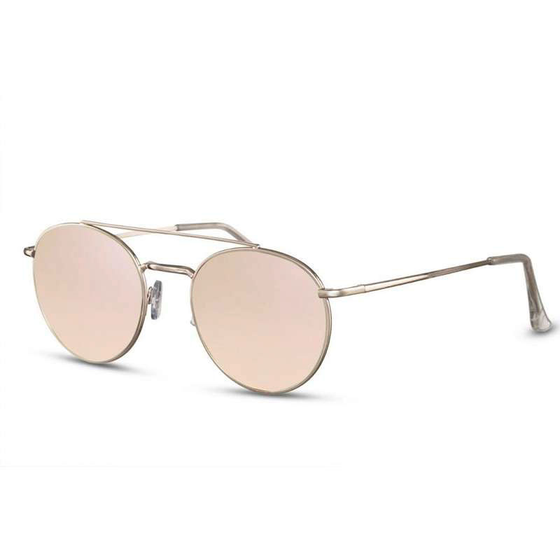 locs Runde Aviator solbriller – Guld spejlglas