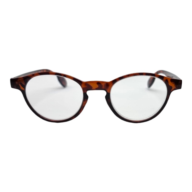 Locs Runde Brun Turtle Læsebriller – Moskou