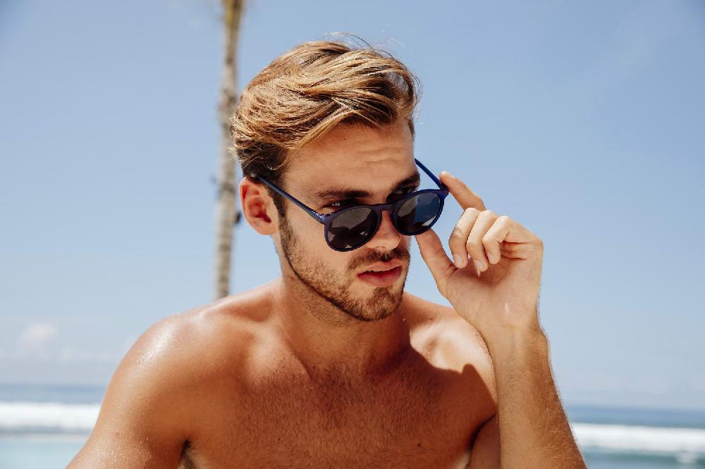 Locs Runde Lilla Solbriller – Mørke Glas