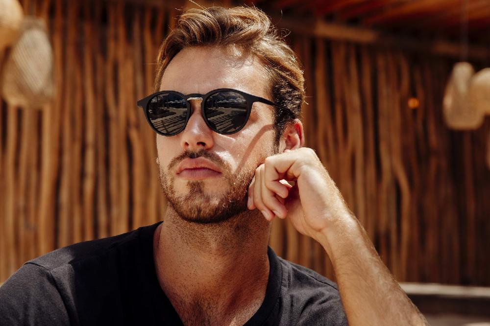 Locs Runde Matsorte Solbriller – Mørkegrønne Glas