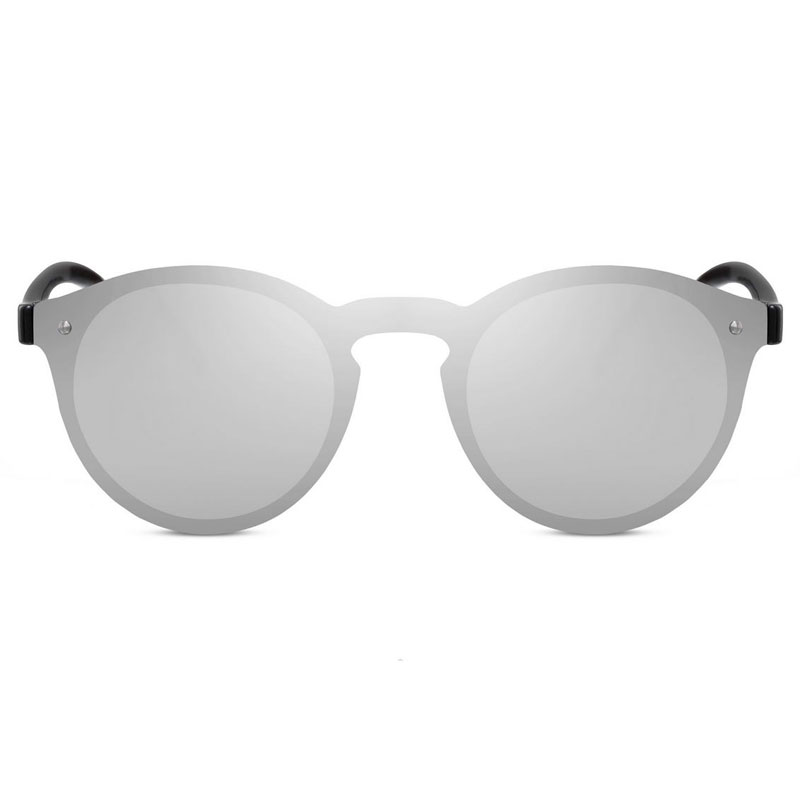 Locs Runde Plate Solbriller – Sølv Spejlglas