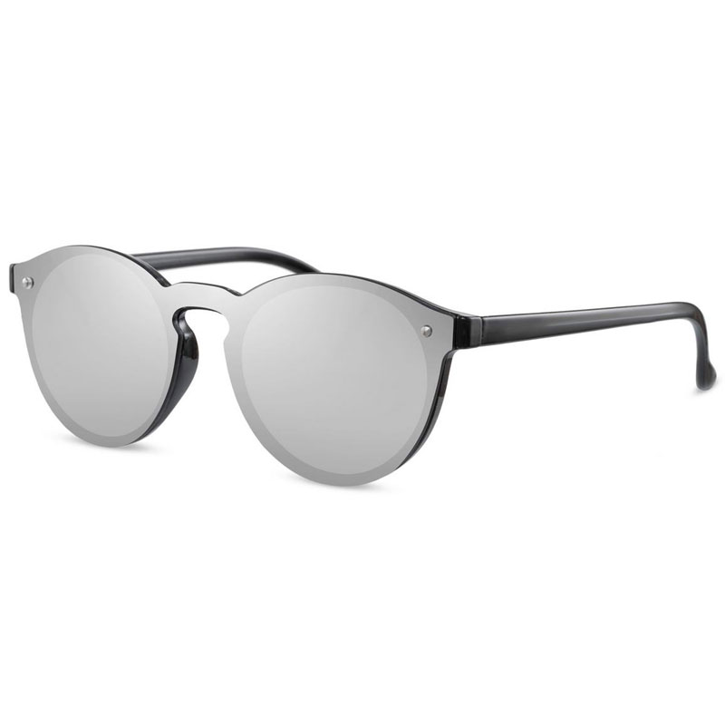 locs Runde Plate Solbriller – Sølv spejlglas